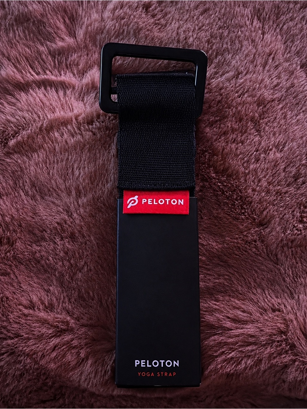 Peloton Black Yoga Strap with Red Logo